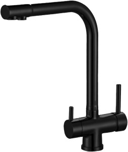 Смеситель ZorG Sanitary ZR 348 YF BLACK для кухонной мойки, черный