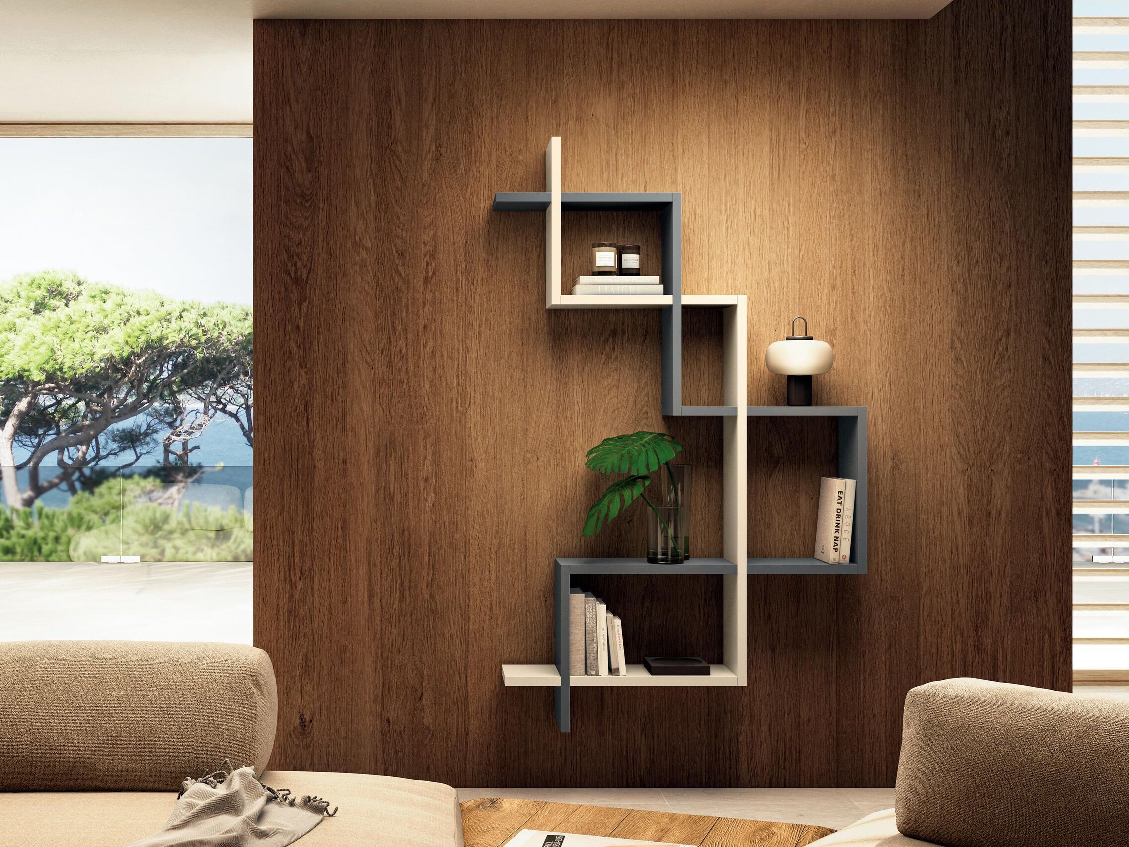 Деревянный подвесной книжный шкаф Lago LagoLinea ARCH-00065958