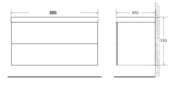 Мебель для ванной BelBagno REGINA-800-2C-SO-MR-BLUM - Вид №3