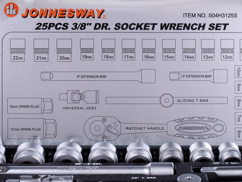Набор инструментов Jonnesway S04H3125S 0152564 STDN-0056162 - Вид №6
