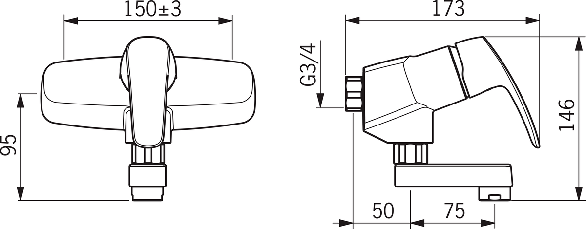 Oras 1016 Смеситель для хозяйственного помещения 1016 Safira Хром  - Вид №1