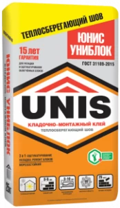 Клей кладочно монтажный Юнис Униблок 25кг