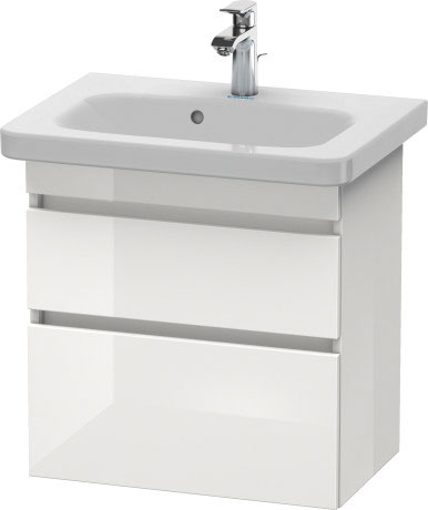 DS647902222 Тумбочка подвесная компакт DuraStyle #DS6479 580 x 368 мм Белый глянцевый декор Duravit - Вид №1