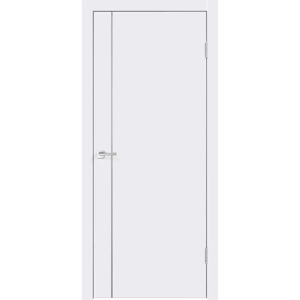 Дверь межкомнатная Смарт М1 глухая цвет белый 70х200 см (с замком) VELLDORIS STLM-2010706