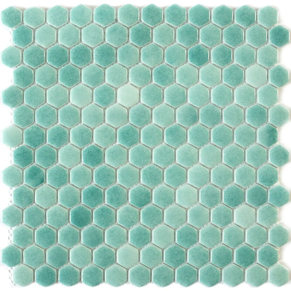 Мозаика стеклянная Natural STP-GN008-HEX 29x29 см цвет зеленый Santreyd Steppa STLM-2093160
