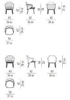 Minotti Кресло из ткани и кожи с подлокотниками Angie sun-id-1345071 - Вид №8