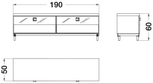 Деревянный шкаф с ящиками