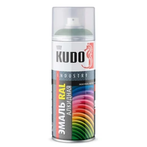 Эмаль аэрозольная универсальная KUDO акриловая глянцевая цвет зеленый лист 520 мл