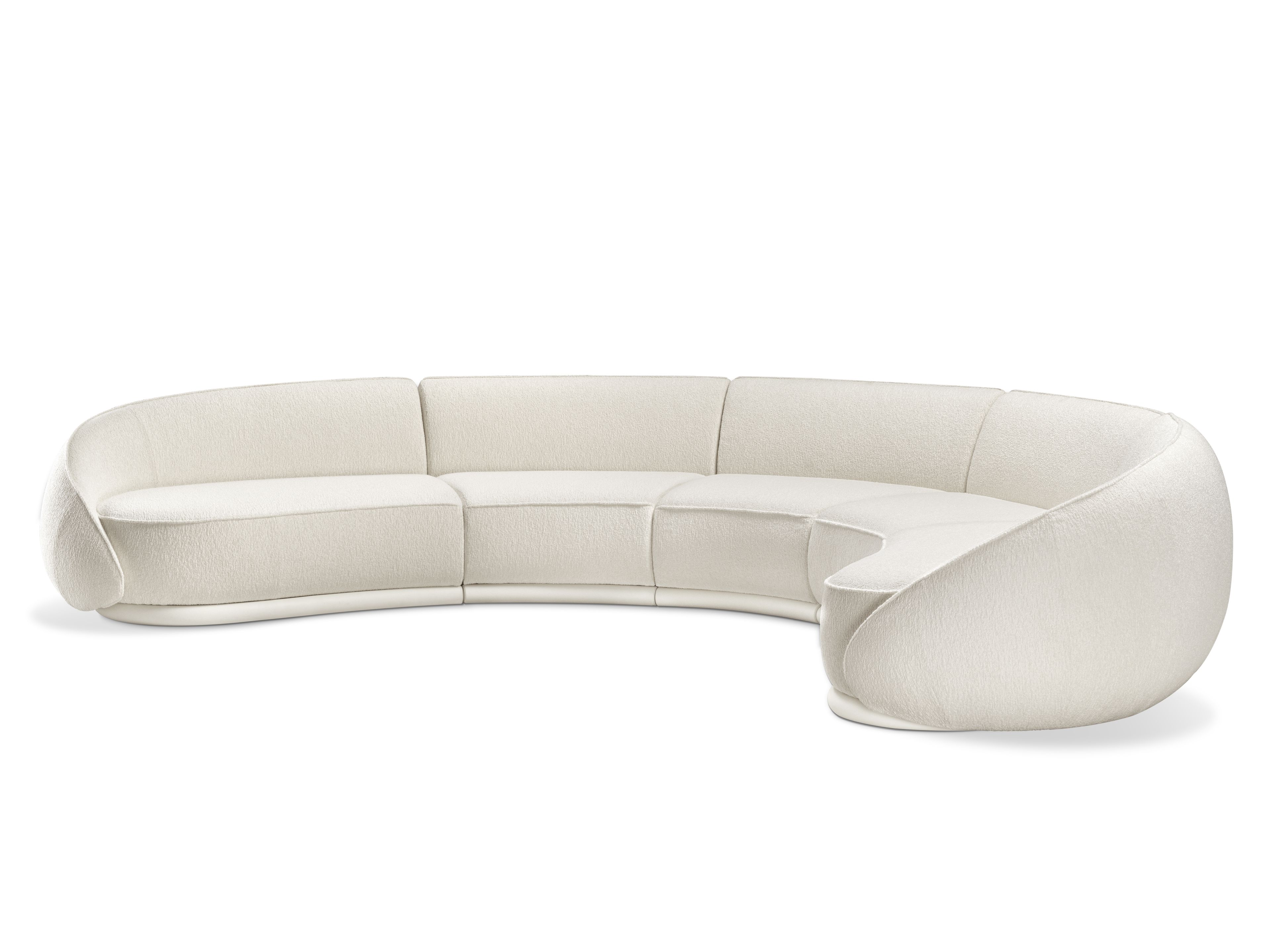 5-местный изогнутый тканевый диван GHIDINI1961 объятия ARCH-00095209