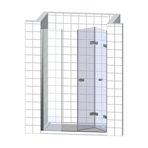 Душевая дверь в нишу 130x200 GK-863CP стекло прозрачное 6 мм GUTEWETTER TREND DOOR