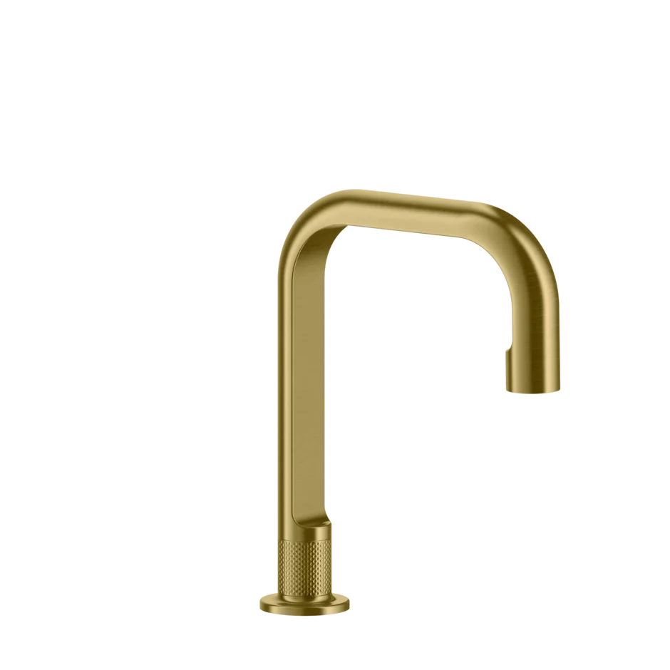 Носик для умывальника 58093 716 Gessi Inciso PVD С ЗОЛОТОЙ ЩЕТКОЙ 58093716