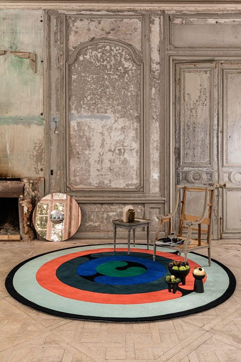 Diacasan Edition Круглый шерстяной коврик ручной работы Christian signorel sun-id-1425560 - Вид №1