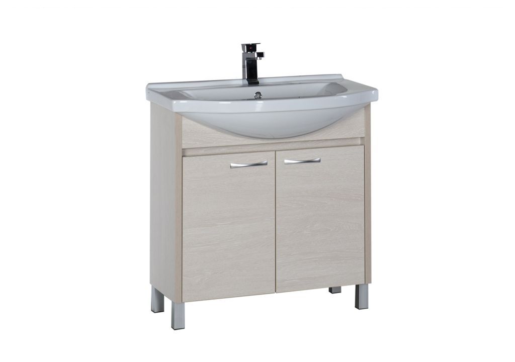 Тумба с раковиной Aquanet Донна 80 белый дуб 0016904200168864 - Вид №1