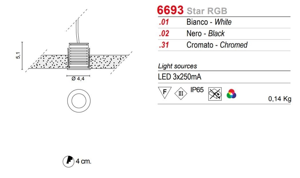 Алюминиевый светодиодный светильник с системой RGB EGOLUCE ARCH-00038252 - Вид №2