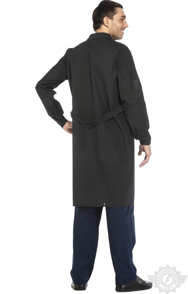 61710 Халат мужской темный  Одежда для обслуживающего персонала  размер 56-58/182-188 Спецодежда  - Вид №6