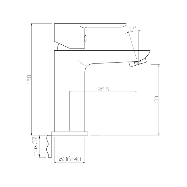 35-04P OLIMP  Смеситель для умывальника  ARGO kran 3504polimp - Вид №1