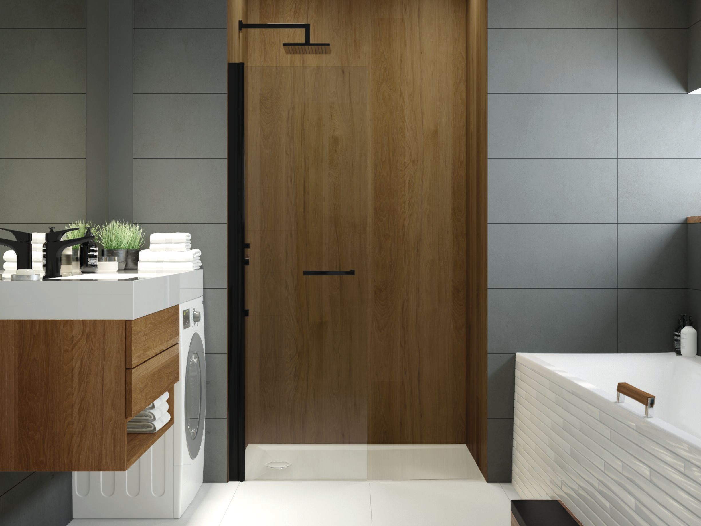 Стеклянная ниша душевая кабина с распашной дверью HOESCH ALARIS ARCH-00019993