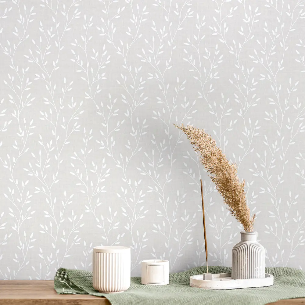 Флизелиновые обои KREAFORTA Tarusa с растительным орнаментом в бежевых тонах 89426387 STLM-1568808 - Вид №4