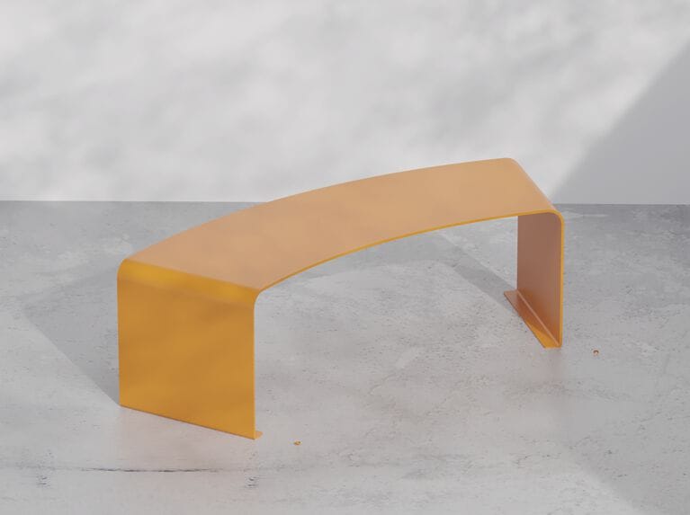 Изогнутая скамья из оцинкованного листа DIMCAR THIN ARCH-00021113