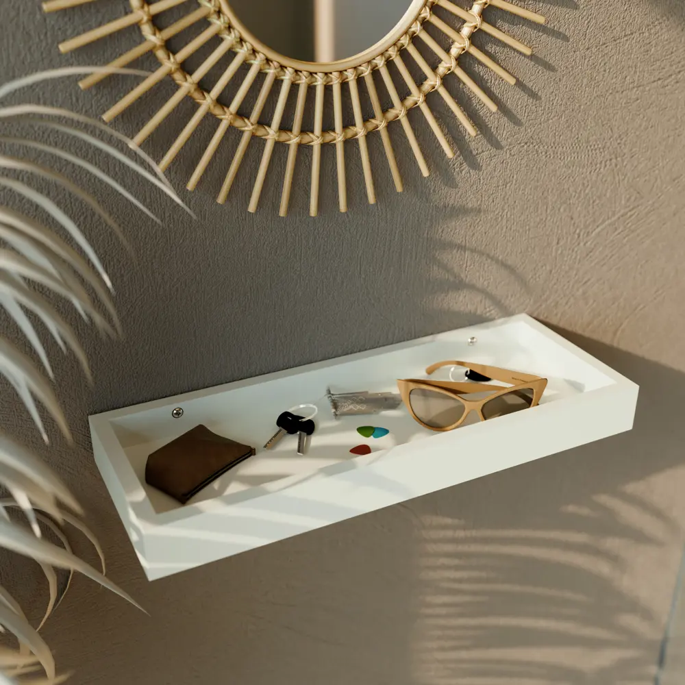 Полка настенная Spaceo White 40x15 см МДФ цвет белый STLM-2135945 - Вид №7