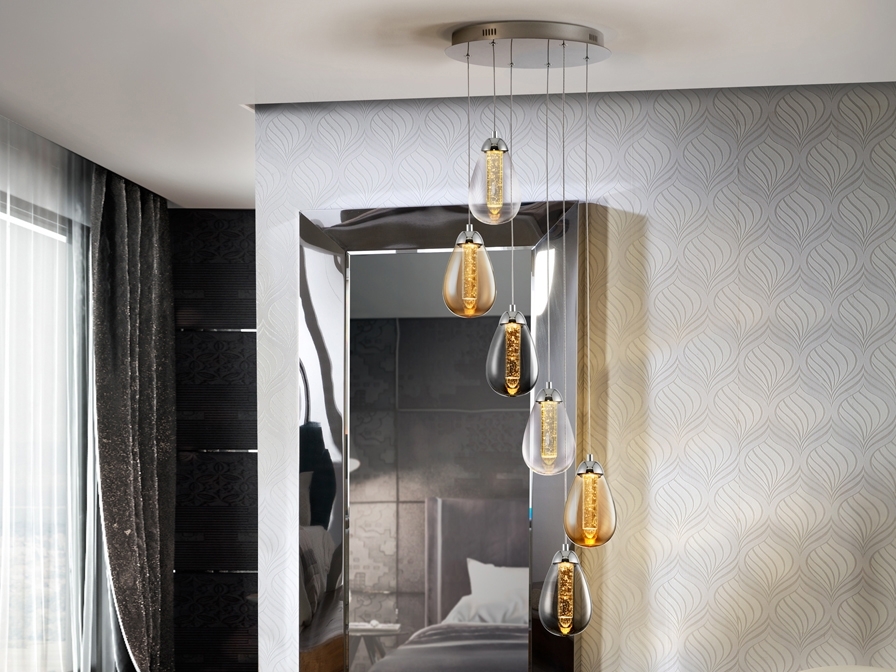 086260 Подвесной светильник 6L хром/разноцветный Schuller Taccia 