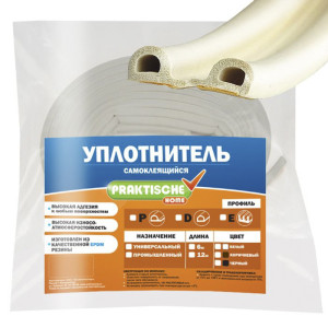90782258 Уплотнитель 9х5мм 12м белый STLM-0379972 PRAKTISCHE HOME