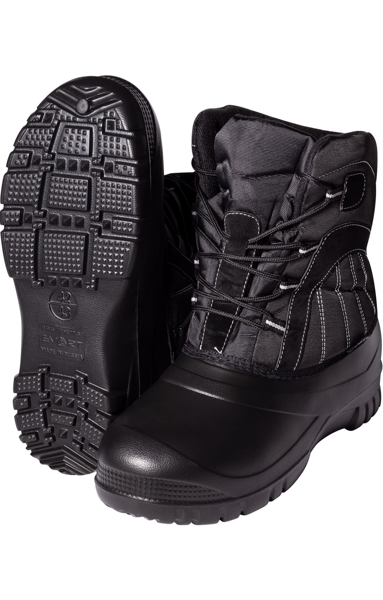 64390 Ботинки ЭВА "Люкс" черные утепленные  Зимняя обувь  размер 44/45 Спецодежда 