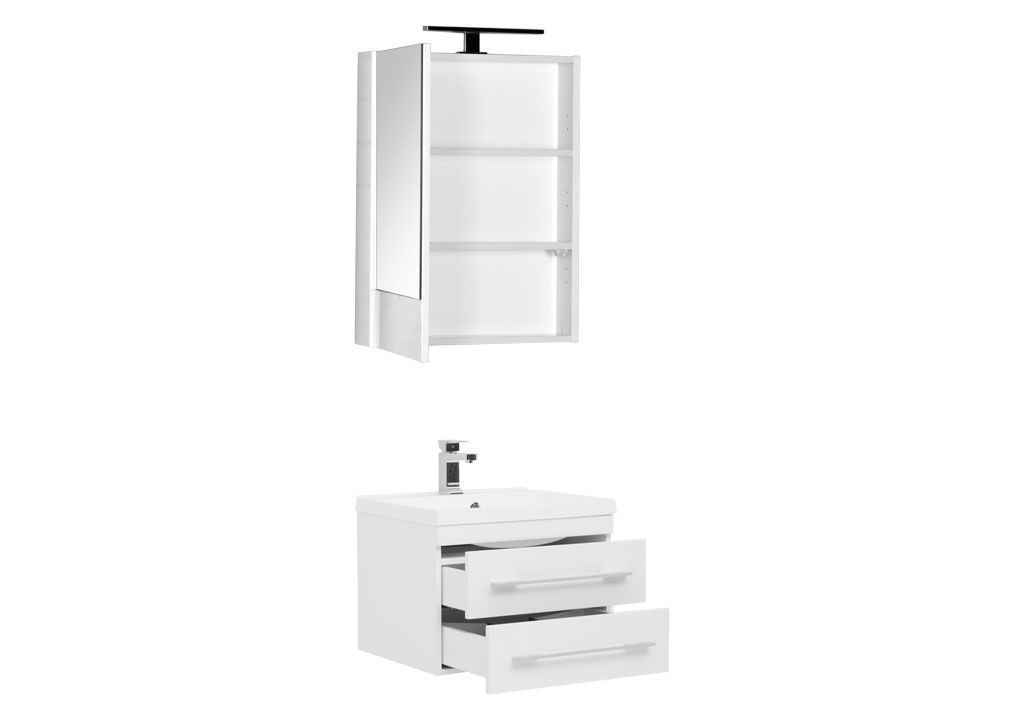 Комплект мебели для ванной Aquanet Нота NEW 58 белый (камерино) 00230291 - Вид №1