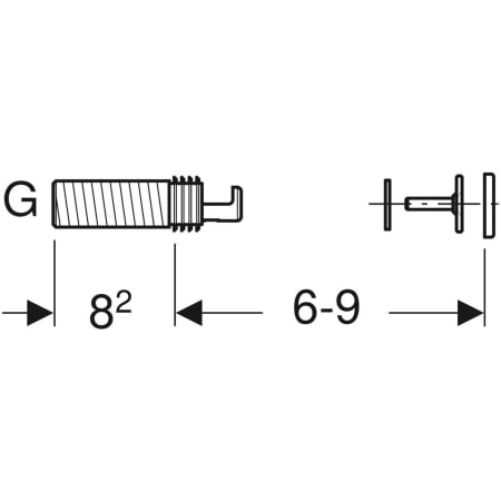 119.692.21.1 Удлинитель колена смыва Geberit, с манжетой Geberit  - Вид №2