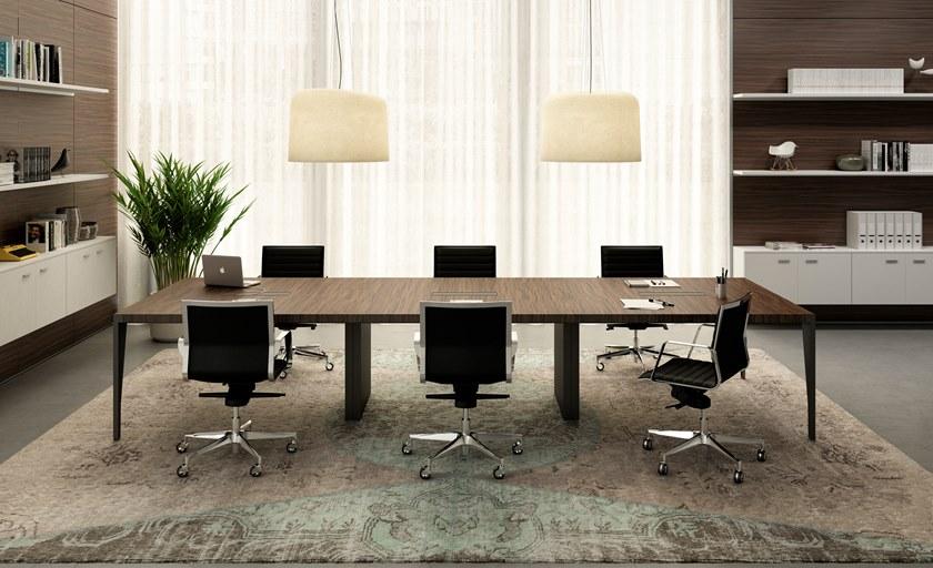 Quadrifoglio Прямоугольный стол для совещаний с системой управления кабелями X9 sun-id-1417697 - Вид №10