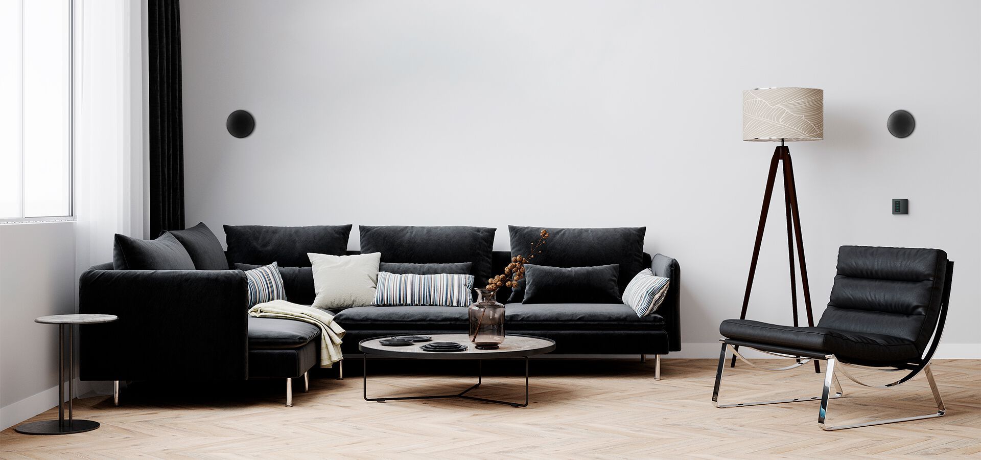 Полнодиапазонный 2-полосный потолочный встраиваемый акустический диффузор EKINEX Sentio ARCH-00083810 - Вид №4