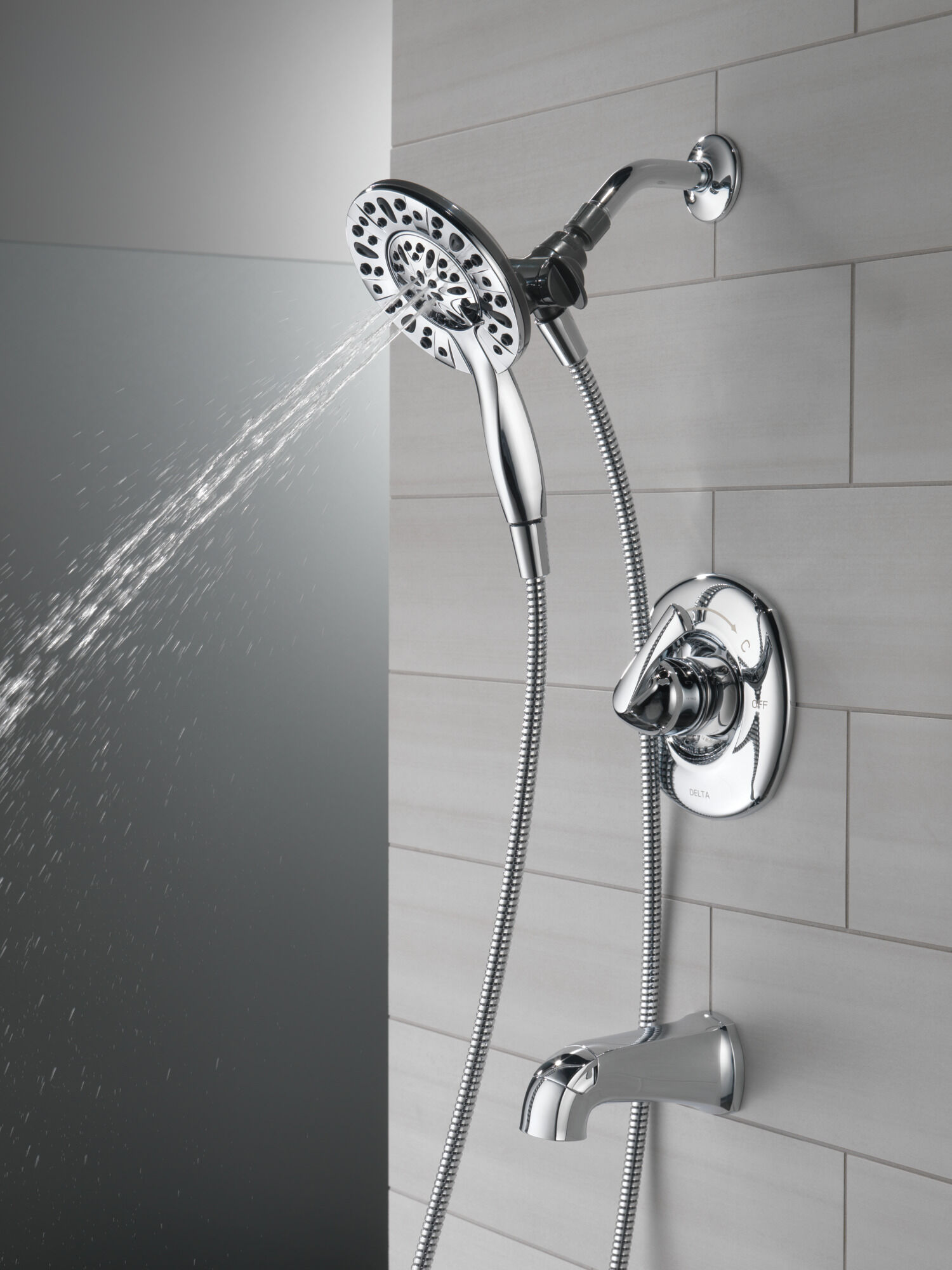 144890-I Ванна и душ Monitor® серии 14 с In2ition® Delta Faucet Larkin Хром  - Вид №4