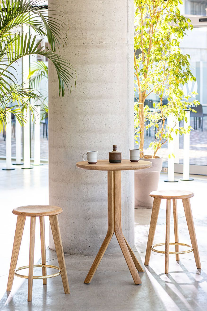 Высокий стул из массива дерева с подставкой для ног SIPA Jolly ARCH-00051635 - Вид №7