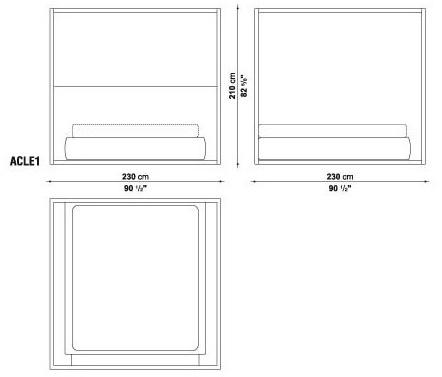 Maxalto Контейнерная кровать с двойным навесом Alcova sun-id-1460254 - Вид №2