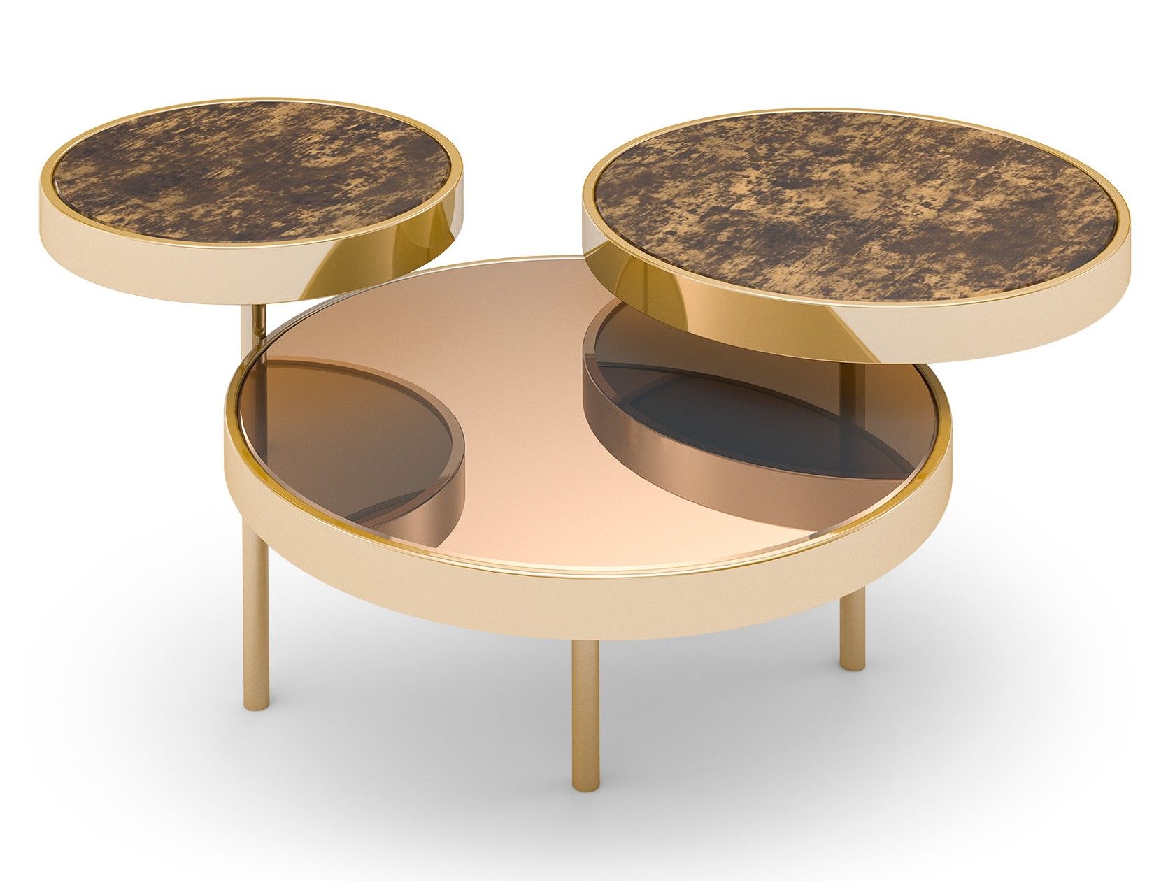 Низкий круглый журнальный столик для гостиной Sicis ORBITAL ARCH-00099404 - Вид №1