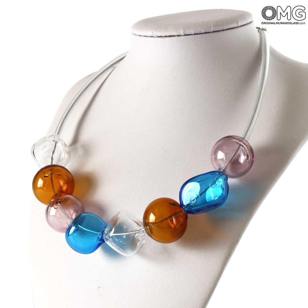 2479 ORIGINALMURANOGLASS Ожерелье Античность с венецианскими бусинами - муранское стекло - Original Murano Glass OMG 45 см  - Вид №1