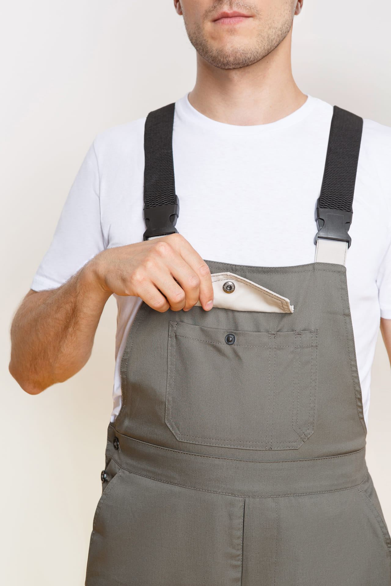 4991518 Костюм  NEW 2 серый хаки с серым песком STATUS  Летняя спецодежда  размер 56-58/170-176  - Вид №12