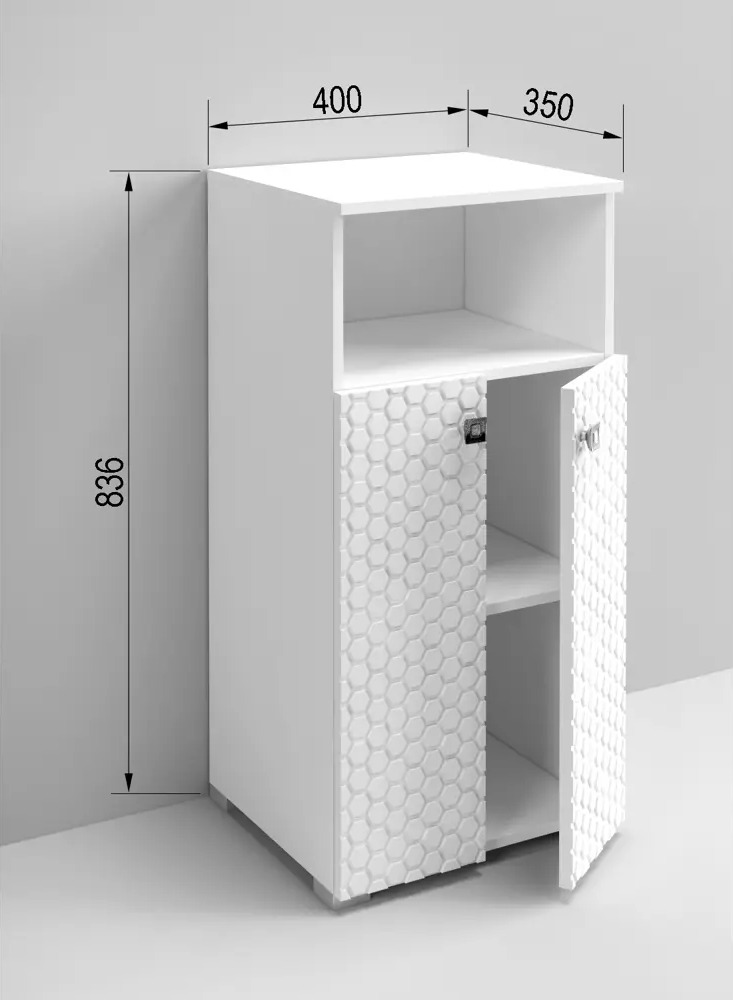 91116928 Шкаф для ванны напольный Regent style Соната2д1н 40x84см белый STLM-0491923