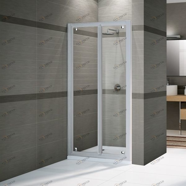 Novellini. Двери в нишу 90 см B с серебристым профилем STAR NSTARB841B