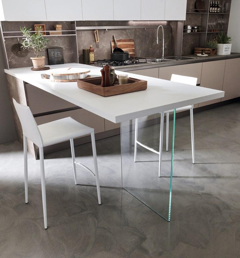 Febal Casa Лаковая оборудованная кухня с полуостровом sun-id-1441764 - Вид №6