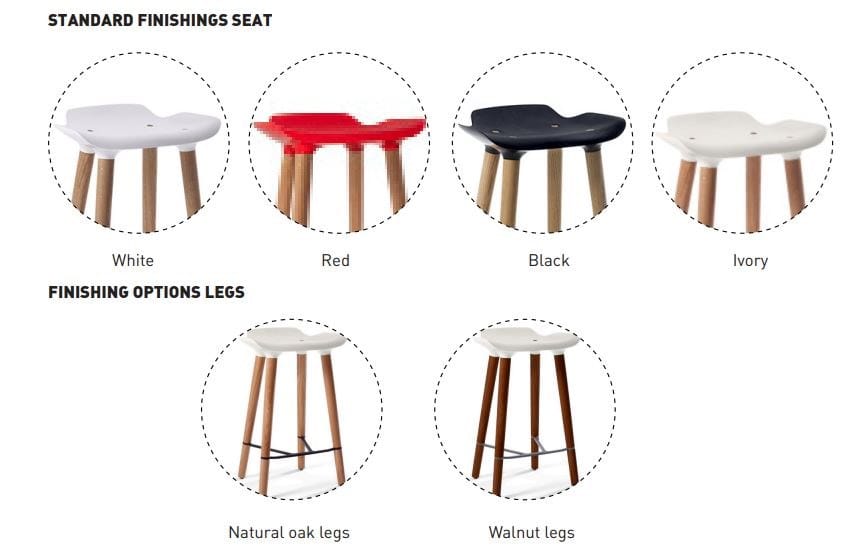 Табурет из дерева и полипропилена Quinze & Milan ARCH-00101580 - Вид №12