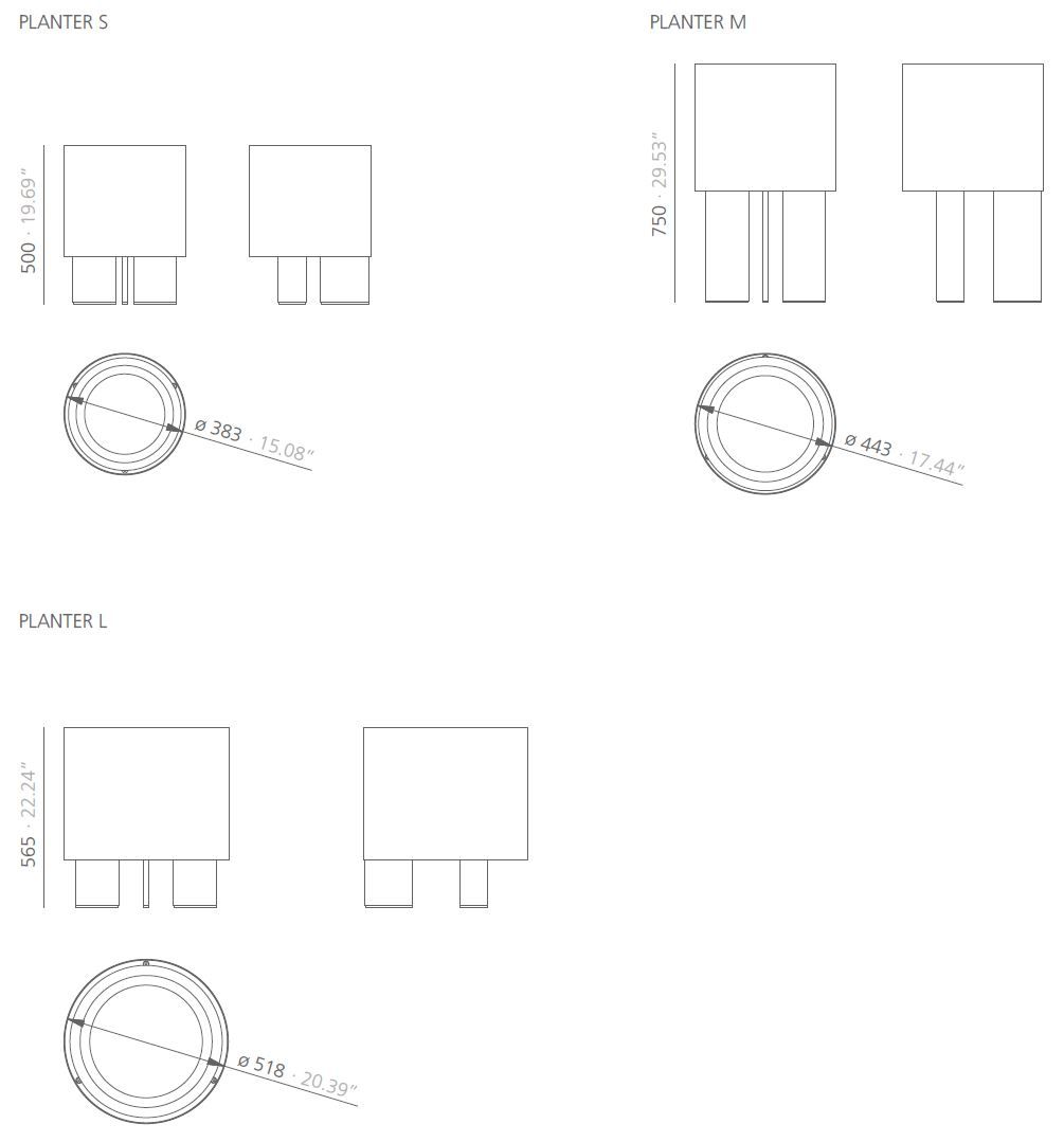 Алюминиевая круглая ваза Systemtronic Croma ARCH-00029596 - Вид №4