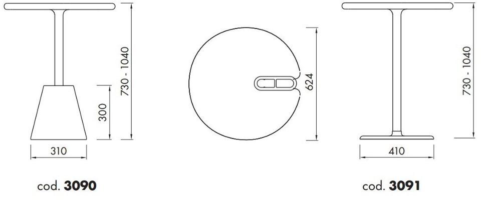 ALMA DESIGN Высокий стол из полиэтилена Set-up sun-id-1424606 - Вид №5