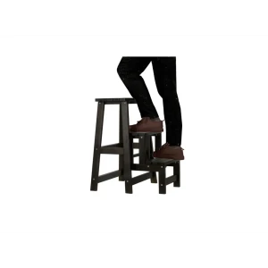 91329150 Стремянка-табурет Zip-mebel 45.5x63.5x31 см натуральное дерево цвет венге STLM-1538815