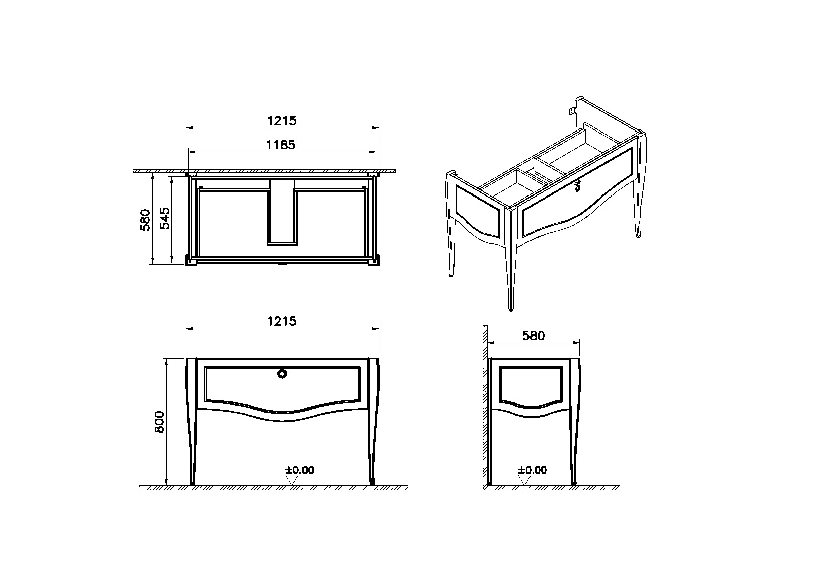 61828 Раковина Vitraglobal Elegance - Вид №1