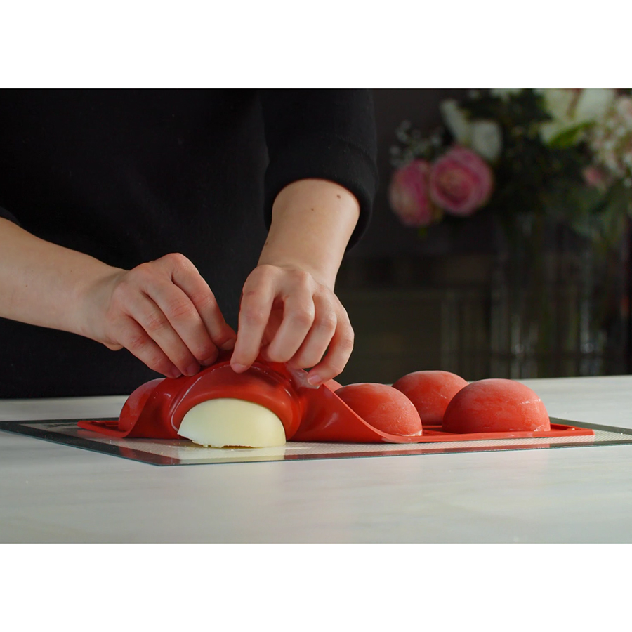 20.002.00.0065 Форма для приготовления пирожных half sphere 18,5 х 33,5 см силиконовая Silikomart  - Вид №9