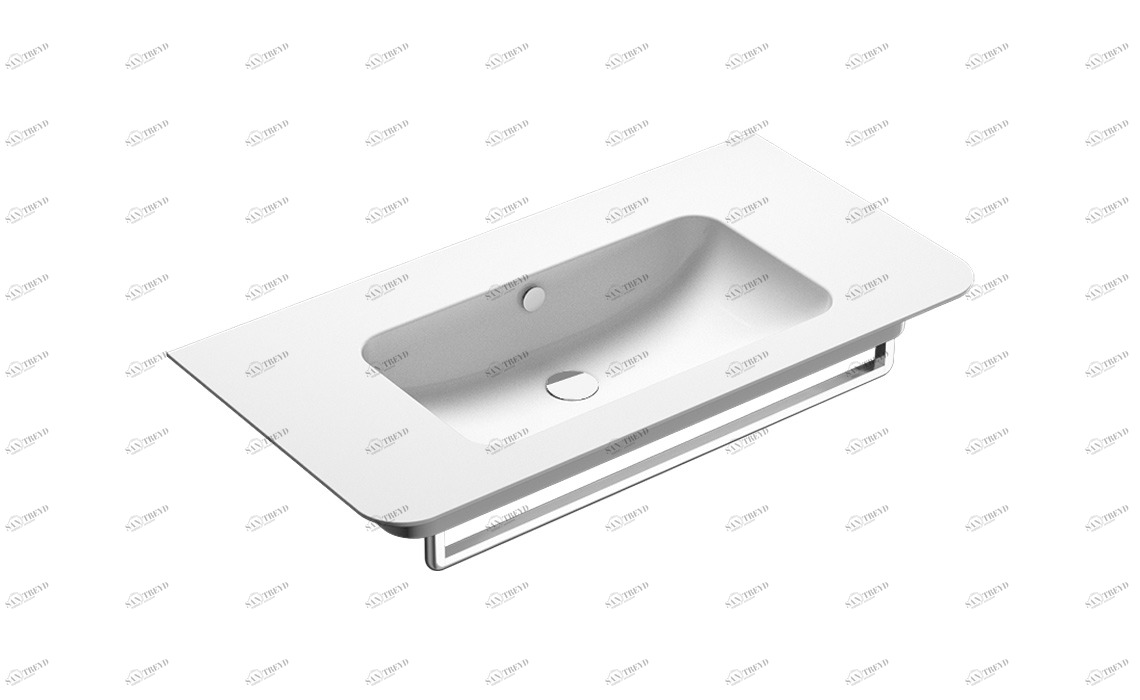 1100GRUP00 Подвесная раковина настенная овальная CERAMICA CATALANO Green белая