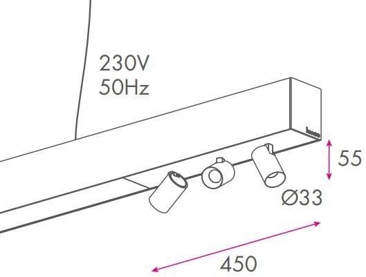 LUNOO Алюминиевый линейный профиль для точечных светильников L-way sun-id-1473998 - Вид №3