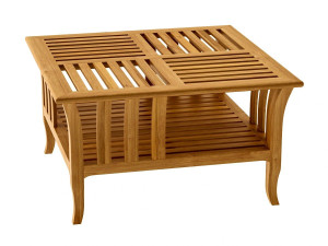 Квадратный низкий стол из тикового дерева decò
