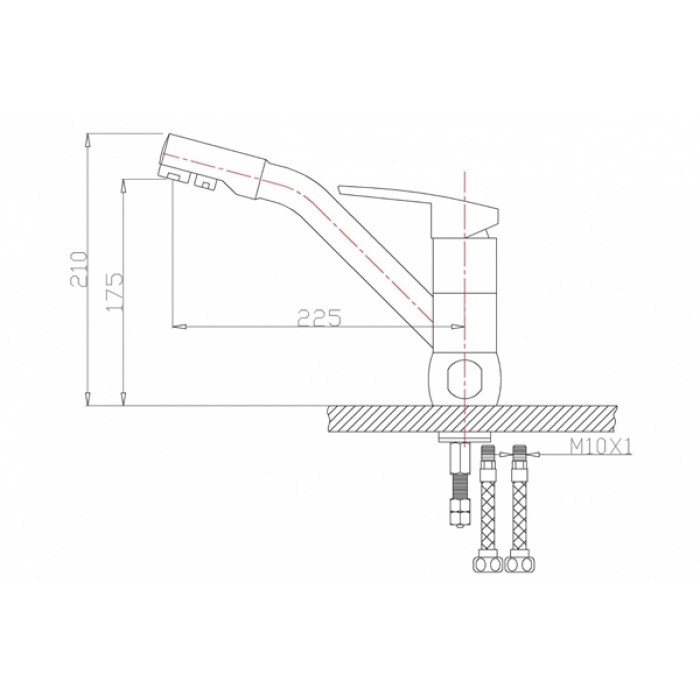 Zorg ZR 400 KF-12 Black Смеситель для кухни Zorg 210х225  - Вид №2